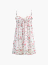 Lettuce Trim Pleated Floral Dress